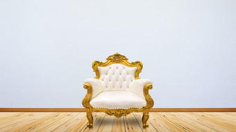 室内设计与奢侈品古董风格椅子白色墙室内设计