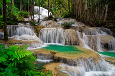 美香惠瀑布看不见的瀑布现在lampang泰国美香惠瀑布