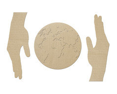 保存的地球使纸象征