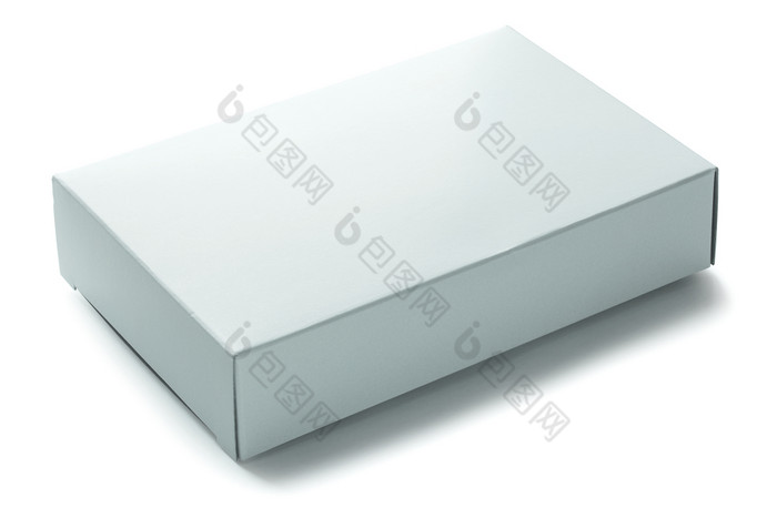 空白白色纸盒子孤立的白色背景
