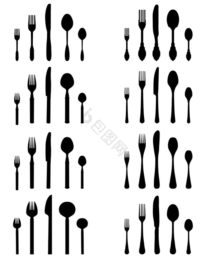轮廓餐具