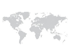 世界地图使灰色的点向量插图
