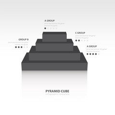 业务infographics金字塔多维数据集黑色的颜色平衡