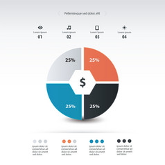 馅饼图表infographics模板设计