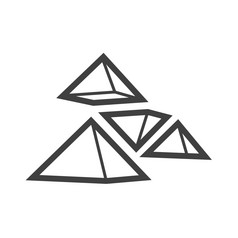 四个三角形图标设计