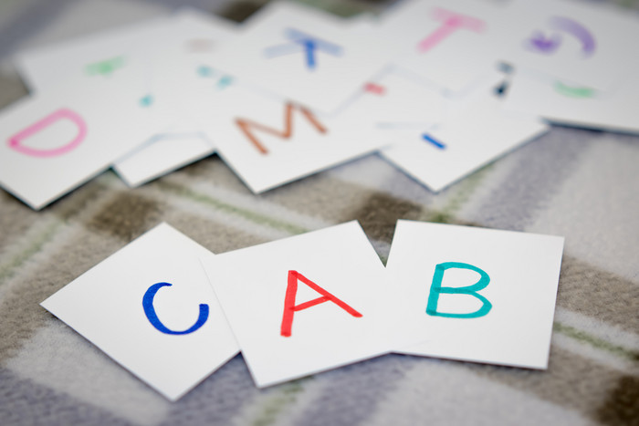 英语学习的新词与的字母卡片