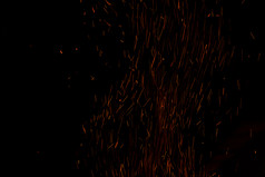 照片热引发live-coals燃烧火花篝火火花从火