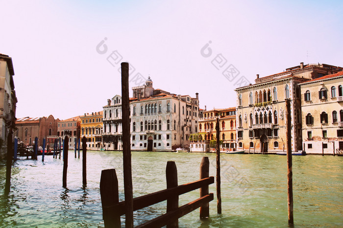大运河威尼斯意大利精致的古董建筑沿着运河大运河威尼斯意大利精致的建筑沿着运河