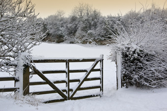 冬天雪的农村<strong>北约</strong>克郡北部英格兰