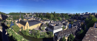 卢森堡城市要卢森堡全景视图约翰内门斯特和的原因区域的城市卢森堡城市要卢森堡