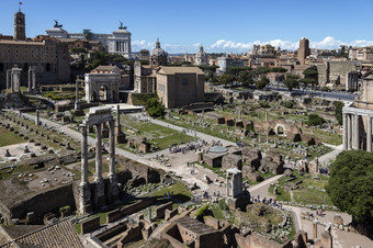 高水平视图的罗马论坛的城市罗马意大利罗马论坛罗马意大利