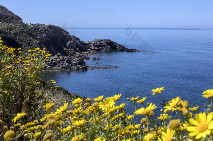 风景优美的视图的西北海岸的岛撒丁岛意大利西海岸撒丁岛意大利