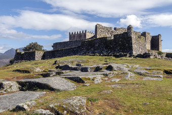 lindoso城堡的村lindoso的公园国家peneda-geres北部葡萄牙