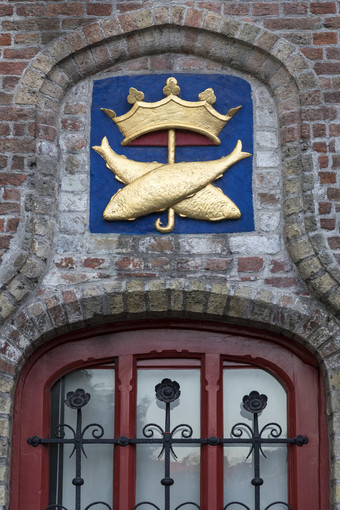 象征以上窗口的vismarkt鱼市场的<strong>历史</strong>城市使用比利时的<strong>历史</strong>城市中心联合国教科文组织世界遗产网站