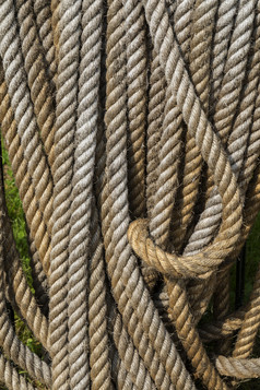 线圈传统的类型绳子使扭在一起链麻剑麻港须德海的荷兰