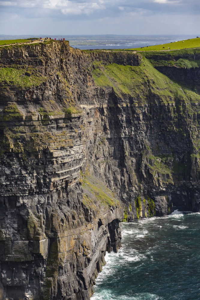 的悬崖Moher县克莱尔共和国爱尔兰他们达到他们的最大高度在这里只是北rsquo布里恩rsquo塔