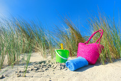 玩具的沙丘的海滩