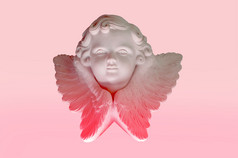 天使丘比特雕像古董复古的效果风格图片