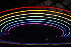 发光的彩虹行背景概念音乐迪斯科