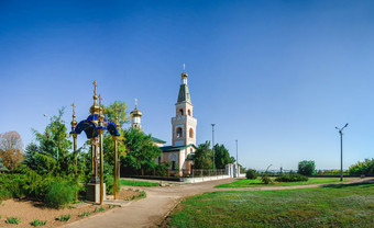 奥恰科夫乌克兰尼古拉斯大教堂奥恰科夫海边小镇敖德萨省乌克兰的国家rsquo黑色的海海岸尼古拉斯大教堂奥恰科夫城市乌克兰