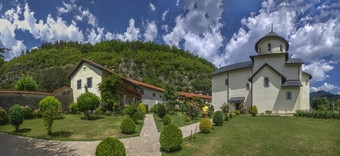 科拉辛黑山共和国正统的修道院莫拉卡一个的大多数受欢迎的的地方访问游客黑山共和国莫拉卡修道院黑山共和国