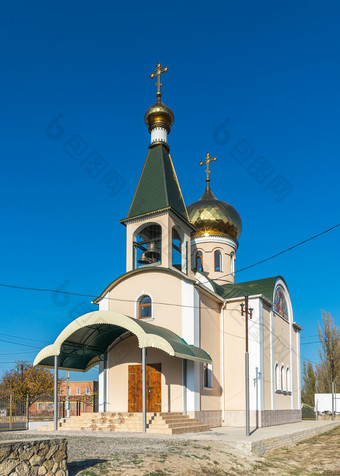 koblevo乌克兰小正统的教堂的黑色的海度假胜地的村koblevo乌克兰正统的教堂koblevo村乌克兰