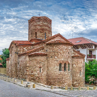 纳塞巴尔保加利亚教堂圣约翰的浸信会纳塞巴尔保加利亚阳光明媚的夏天早....教堂圣约翰的浸信会纳塞巴尔保加利亚