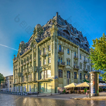 敖德萨乌克兰酒店bolshaya莫斯科斯卡娅deribasovskaya街敖德萨乌克兰阳光明媚的夏天早....酒店bolshaya莫斯科斯卡娅敖德萨乌克兰