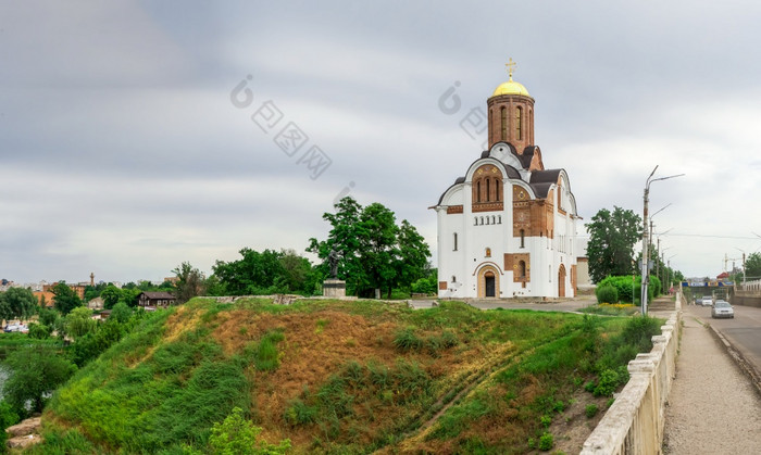 如果tserkva乌克兰格奥尔基耶夫斯卡heorhiyivska教堂的城市如果tserkva乌克兰多云的夏天一天格奥尔基耶夫斯卡教堂如果tserkva乌克兰