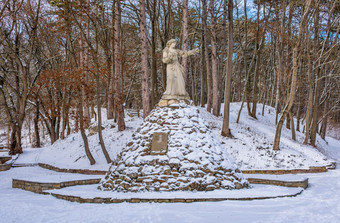 特列波夫利亚乌克兰纪念碑索菲亚khshanovskaya附近捷列波夫良斯基城堡疾病地区乌克兰阳光明媚的冬天一天纪念碑索菲亚khshanovskaya特列波夫利亚乌克兰