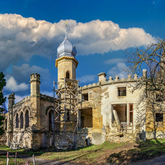 毁了kuris庄园kuris城堡的彼得罗夫卡村敖德萨地区乌克兰被遗弃的kuris庄园乌克兰