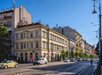 布达佩斯匈牙利街道的老小镇布达佩斯阳光明媚的夏天一天街道的老小镇布达佩斯匈牙利