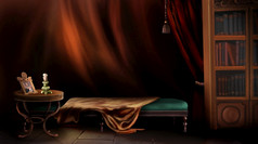 黑暗房间室内的风格富塞利绘画数字绘画背景插图房间室内的风格富塞利绘画