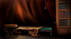 黑暗房间室内的风格富塞利绘画数字绘画背景插图房间室内的风格富塞利绘画