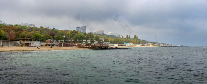 敖德萨乌克兰悲观的春天一天的朗格龙海滩敖德萨乌克兰朗格龙海滩敖德萨乌克兰