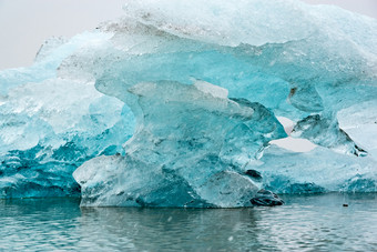 特写镜头冰山山萨罗克林冰川环礁湖瓦特纳冰川国家公园冰岛特写镜头冰山山萨罗克林冰川环礁湖冰岛