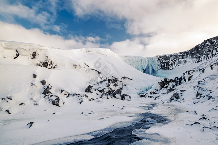 冰斯沃杜福斯瀑布瀑布斯奈山半岛半岛冰岛斯图片