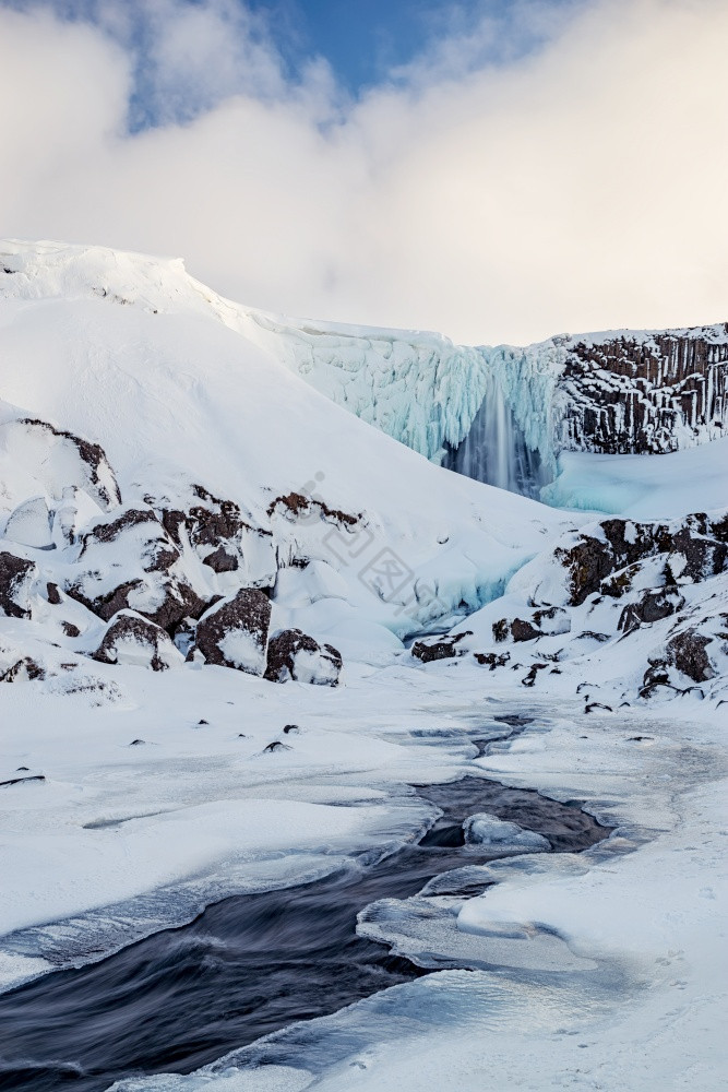 冰斯沃杜福斯瀑布瀑布斯奈山半岛半岛冰岛斯图片