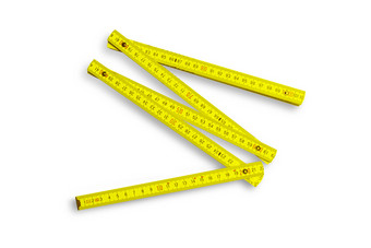 黄色的<strong>折叠</strong>规则测量工具孤立的白色背景<strong>折叠</strong>规则测量工具孤立的白色背景