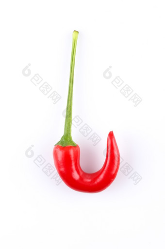 红色的辣椒胡椒孤立的白色背景