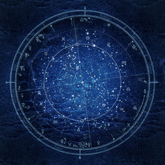 占星天体地图的北部半球的一般全球通用星座1月格林尼治时间详细的晚上天空图表紫外线蓝图难看的东西古董改造