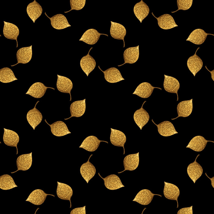 叶子模式黄金手画无缝的背景摘要叶金插图叶子模式黄金手画无缝的背景摘要叶插图