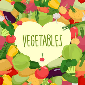 新鲜的蔬菜心蔬菜向量插图