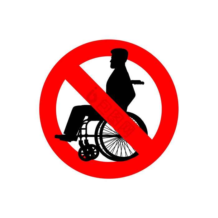 停止禁用禁止人轮椅禁止为人与残疾的人的禁