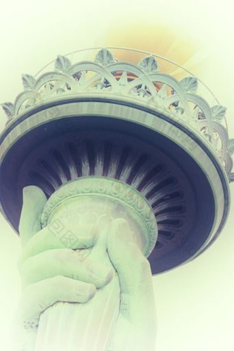 的雕像自由巨大的新古典主义雕塑自由岛新纽约城市