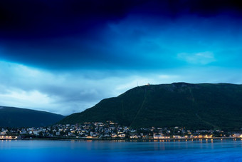 经典挪威社区景观背景经典挪威社区景观背景