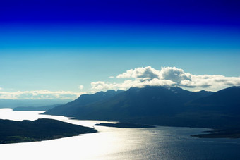 挪威峡湾渠道景观背景挪威峡湾渠道景观背景