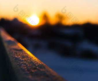 水平生动的空白空栏杆日落散景背景背景水平生动的空白空栏杆日落散景背景巴克