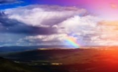 挪威彩虹散景背景挪威彩虹散景背景