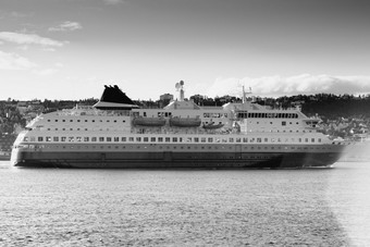 挪威黑色的和白色船背景挪威黑色的和白色船背景